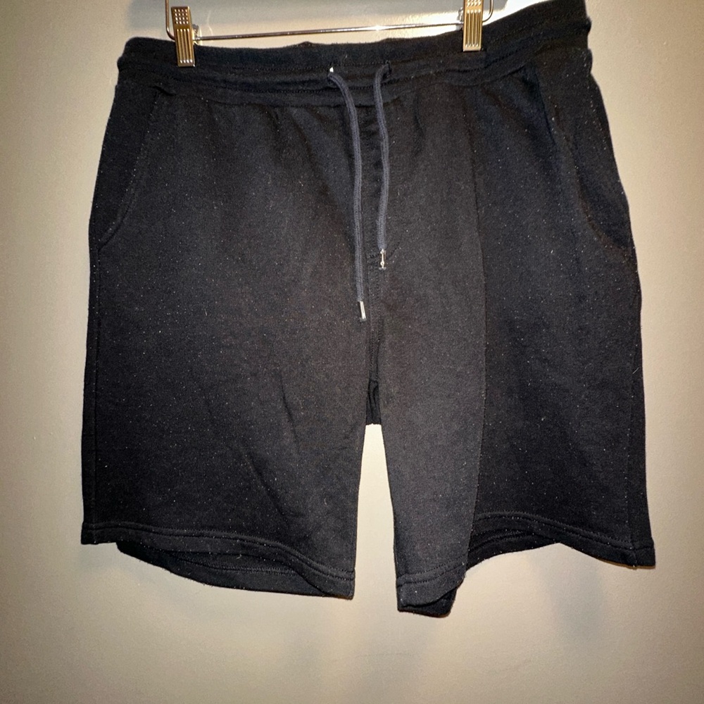 Slate and stone black cotton shorts